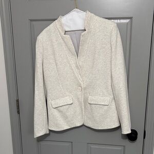 Inverted notch collar Women's Knit Blazer